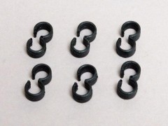 AC0145#　チューブクリップ【ブラック/6pcs】