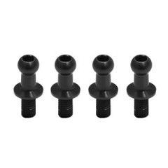 WP-0034　ジュラルミンφ4.3ピロボールL=6mm×N=6mm ブラック 
