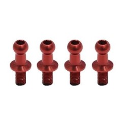 WP-0035　ジュラルミンφ4.3ピロボールL=6mm×N=6mm レッド