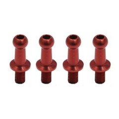 WP-0038　ジュラルミンφ4.3ピロボールL=8mm×N=6mm レッド