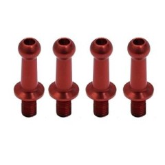 WP-0041　ジュラルミンφ4.3ピロボールL=10mm×N=6mm レッド