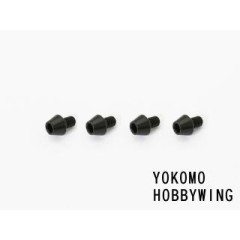 WP-0080　ESCジュラルミンビスL=4mm 4本入（ブラック）ヨコモ・ホビーウイング用