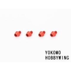 WP-0081　ESCジュラルミンビスL=4mm 4本入（レッド）ヨコモ・ホビーウイング用