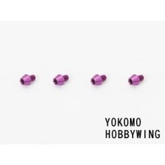 WP-0082　ESCジュラルミンビスL=4mm 4本入（パープル）ヨコモ・ホビーウイング用