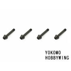 WP-0083　ESCジュラルミンビスL=13mm 4本入（ブラック）ヨコモ・ホビーウイング用