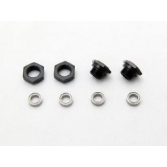 WP-0152　タミヤ2駆バギー用フロント六角ホイールハブ ブラック OP-89ホイール用