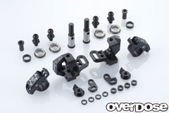 OD2439b　アジャスタブルアルミナックルセットType-2(For RWD / ブラック)