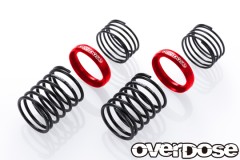 OD3721　ODハイパフォーマンスツインスプリング1.2-2070 (線径φ1.2, 7巻, 自由長20mm, ヘルパースプリング付/2pcs/レッド)