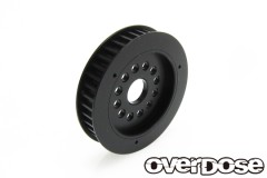 OD3859　マシンカットワイドデフプーリー39T (POM / ブラック)