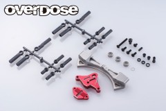 OD3938　アルミ湾曲スライドラックステアリングセットType-3 （For GALM シリーズ / レッド）