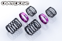 OD3996　4Edgeツインスプリング1.2-2065 (線径□1.2, 6.5巻, 自由長20mm, HSP付/2pcs/パープル)