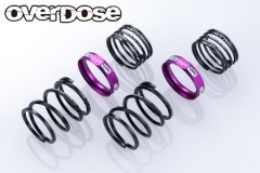 OD3999　4Edgeツインスプリング1.2-2050 (線径□1.2, 5.0巻, 自由長20mm, HSP付/2pcs/パープル)
