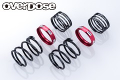 OD4005　4Edgeツインスプリング1.2-2050 (線径□1.2, 5.0巻, 自由長20mm, HSP付/2pcs/レッド)