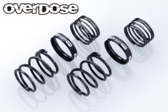 OD4012　4Edgeツインスプリング1.2-2045 (線径□1.2, 4.5巻, 自由長20mm, HSP付/2pcs/ブラック)