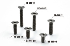 RT-021-08　SPMチタン製 M3x8mm フラットヘッドスクリュー （4本入）