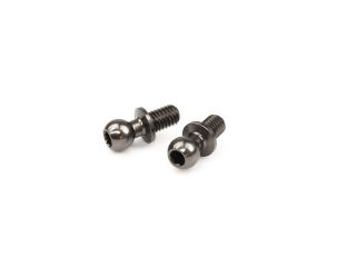 F006B　アルミボールエンド 4.3x10mm（ガンメタ/2個）