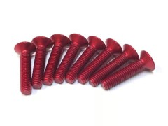 TP-338RE　RDX用 S-Line 7075 M3六角ビスセット レッド