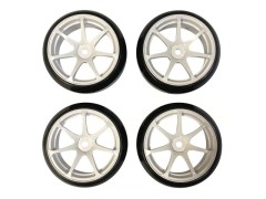 HD-093WH　ホイールはめ込み済み 引っ張りドリフトタイヤ（AVS MODEL T7ホイール オフセット3 ホワイト)