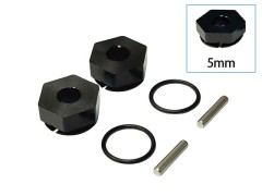 TP-642BK　アルミ六角ハブ NEO 厚み 5mm　ブラック　2個入