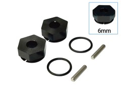 TP-643BK　アルミ六角ハブ NEO 厚み 6mm　ブラック　2個入