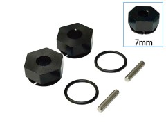 TP-644BK　アルミ六角ハブ NEO 厚み 7mm　ブラック　2個入