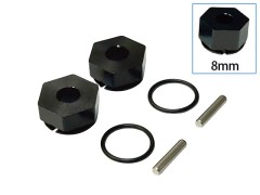 TP-645BK　アルミ六角ハブ NEO 厚み 8mm　ブラック　2個入