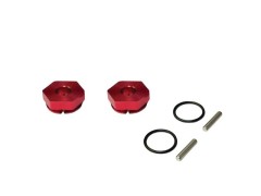 TP-642RE　アルミ六角ハブ NEO 厚み 5mm　レッド　2個入