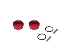 TP-643RE　アルミ六角ハブ NEO 厚み 6mm　レッド　2個入