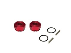 TP-644RE　アルミ六角ハブ NEO 厚み 7mm　レッド　2個入