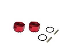 TP-645RE　アルミ六角ハブ NEO 厚み 8mm　レッド　2個入