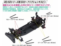 TP-674SET　RD/SDシリーズ用 EXローフリクションサスピン 1台分セット