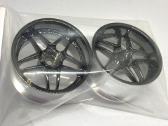 EW-0208BC　BLITZ BRW03 WHEEL 【deep face】オフセット8 ブラッククローム　2個入