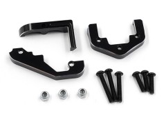 XS-TA29255BK　トップフォースギアボックス用アルミ補強プレート 前/後（TA01/02/DF01用）（黒）
