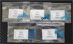 MI3SB10SET　高精度アルミスペーサーセットタミヤブルー【各10個】