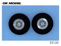 33120　スポンジタイヤ 55mm　2ヶ入