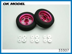 OK模型　33307　アルミホイルスポンジタイヤNF 45mm　(2個入)　　(在庫限り)
