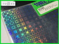90380　ホログラムデカール A4　スクエアサークル