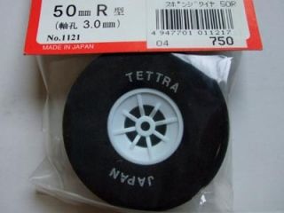 テトラ　1121　軽量スポンジタイヤ 50φR 軸径3.0mm