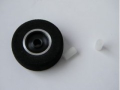 1174　カラーホイルスポンジタイヤ 黒 25mm ※