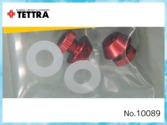 テトラ　10089　ロック式六角ボルト用座金 4mm用 赤