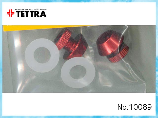 テトラ　10089　ロック式六角ボルト用座金 4mm用 赤