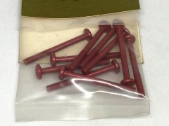 10313　軽量ジュラルミンカラーねじ +バインド M3x30 赤