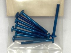 10314　軽量ジュラルミンカラーねじ +バインド M3x30 青