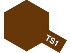 85001　タミヤカラースプレー  プラスチック・金属用 TS-1 レッドブラウン