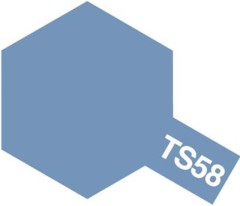 85058　タミヤカラースプレー  プラスチック・金属用 TS-58 パールライトブルー