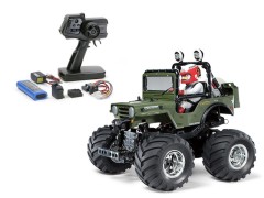 58242 TAMIYA/タミヤ　1/10 RC ワイルドウイリー 2 組立キット+タミヤ：ファインスペック 電動RCドライブセット （未組立） ≪ラジコン≫