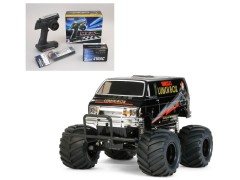 58546 TAMIYA/タミヤ　1/12 RC ランチボックス ブラックエディション 組立キット+サンワ：MX-6 コンピュータプロポ付きオリジナルフルセット(HVS702サーボ仕様)（未組立） ≪ラジコン≫