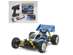 58568 TAMIYA/タミヤ　1/10 RC ネオスコーチャー (TT-02Bシャーシ) 組立キット+サンワ：MX-6 コンピュータプロポ付きオリジナルフルセット(HVS702サーボ仕様) （未組立） ≪ラジコン≫