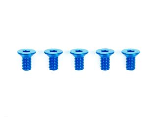 42328  TRF 3x6mm ハイグレードアルミ六角皿ビス（ブルー・5本）