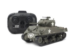 48217　TAMIYA/タミヤ　1/35 RC アメリカ M4A3シャーマン戦車 (専用プロポ付き)  組立キット（未組立） ≪ラジコン≫